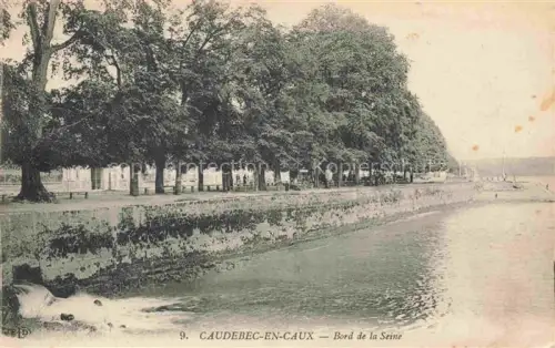 AK / Ansichtskarte Caudebec-en-Caux ROUEN 76 Seine-Maritime Bord-de-la-Seine Seine Uferpromenade Baeume Mauer Segelboot