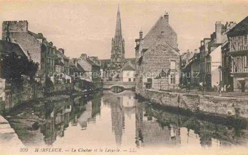 AK / Ansichtskarte Harfleur LE HAVRE 76 Seine-Maritime Lézarde Kirchturm Kanal Bruecke Fachwerkhaeuser Spiegelung Chambres-Meubles