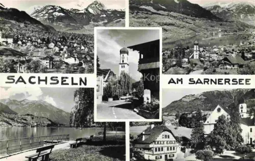 AK / Ansichtskarte Sachseln OW Sarnersee Kirche See Dorf Berge Mehrbildkarte