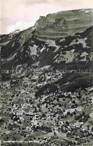 AK / Ansichtskarte Grindelwald BE Burg Felsen Dorf Berge Tal Panorama