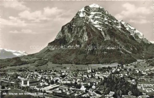 AK / Ansichtskarte GLARUS Glaris GL Glaernisch Berg Stadt Kirche Panorama Tal Wald