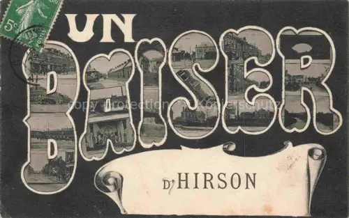 AK / Ansichtskarte Hirson Vervins 02 Aisne Un-Baiser-d Hirson Mehrbildkarte Buchstaben Stadtansichten Strassen