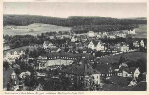 AK / Ansichtskarte Oberschlema Erzgebirge Sachsen Stadtpanorama Kurort Erzgebirge Radiumbad Villen Waldhuegel