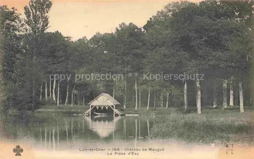 AK / Ansichtskarte Maugue (Chateau de) La Chapelle-Encherie VENDOME 41 Loir-et-Cher Château-de-Maugué Pièce-d Eau Teich Wald Pavillon Baeume Spiegelung
