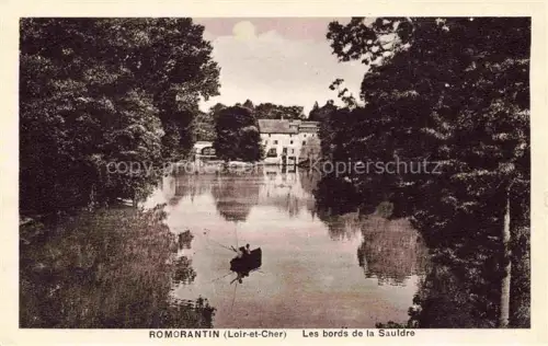 AK / Ansichtskarte ROMORANTIN-LANTHENAY 41 Loir-et-Cher Sauldre Fluss Ruderboot Muehle Baeume Spiegelung