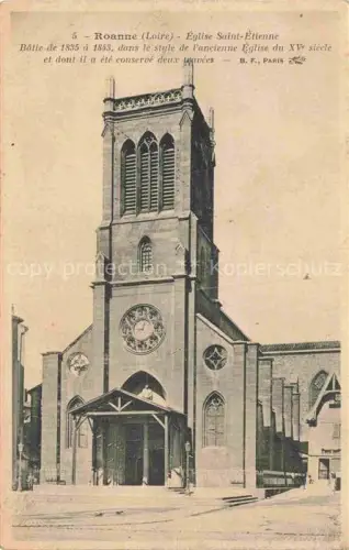 AK / Ansichtskarte ROANNE 42 Loire Eglise-Saint-Etienne Kirchenfassade Turm Rosette Eingang