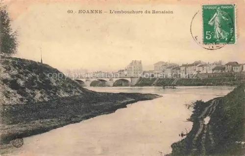 AK / Ansichtskarte ROANNE 42 Loire Embouchure-du-Renaison Fluss Bruecke Stadtansicht Ufer