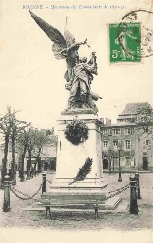 AK / Ansichtskarte ROANNE 42 Loire Monument-des-Combattants-1870-71 Denkmal Engel Sockel Platz