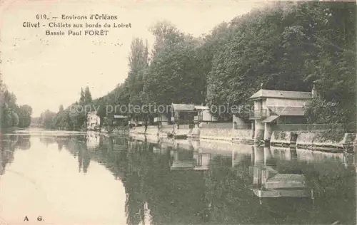 AK / Ansichtskarte Olivet  ORLEANS 45 Loiret Bords-du-Loiret Bassin-Paul-Foret Chalets Fluss Spiegelung Baeume Avenue-de-Villiers