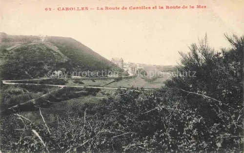 AK / Ansichtskarte CAROLLES-PLAGE Avranches 50 Manche Route-de-Carolles Route-de-la-Mer Kueste Huegel Strassenwindung Vegetation Villa