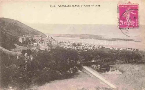 AK / Ansichtskarte CAROLLES-PLAGE Avranches 50 Manche Carolles-Plage Pointe-du-Lude Panorama Meer Strand Ortschaft Huegel Place-d Armes