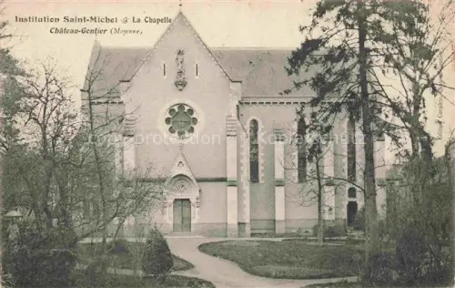 AK / Ansichtskarte Chateau-Gontier 53 Mayenne Institution-Saint-Michel Chapelle Kirche Rosette Portal Baeume