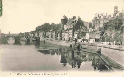 AK / Ansichtskarte LAVAL  53 Mayenne Château Palais-de-Justice Fluss Bruecke Boot Uferpromenade