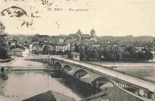 AK / Ansichtskarte DAX 40 Landes Stadtansicht Bruecke Adour Kirche Daecher Baeume