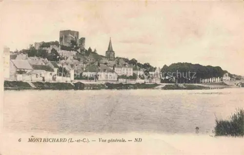 AK / Ansichtskarte Montrichard BLOIS 41 Loir-et-Cher Cher Fluss Burg Kirchturm Stadtansicht Daecher Baeume