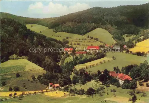 AK / Ansichtskarte Glotterbad Oberglottertal Glottertal BW Kurhotel-Glotterbad Sanatorium Schwarzwald Luftaufnahme Wiesen Waelder Talblick