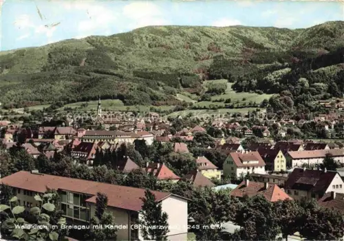 AK / Ansichtskarte Waldkirch Breisgau Elztal Baden BW Waldkirch Breisgau Kandel Schwarzwald Elztal Daecher Kirche Wald Panorama