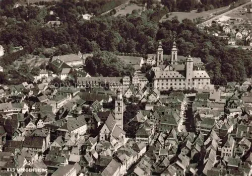 AK / Ansichtskarte BAD MERGENTHEIM BW Luftbild Schloss Altstadt Kirche Stadtansicht Daecher