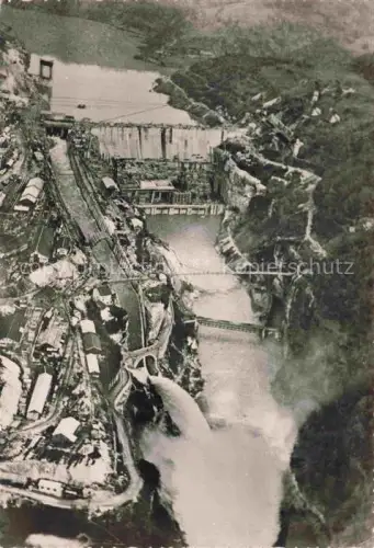 AK / Ansichtskarte Barrage de Genissiat NANTUA 01 Ain Barrage-de-Génissiat Staudamm Fliegeraufnahme Rhône Schlucht Kraftwerk Baustelle Luftbild