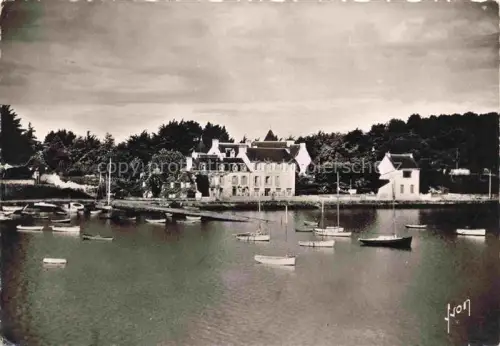 AK / Ansichtskarte Ile-aux-Moines VANNES 56 Morbihan La-Brise-Hôtel Hafen Segelboote Boote Kueste Herrenhaus Baeume