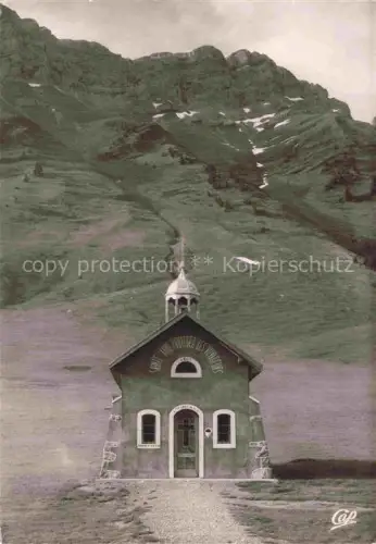 AK / Ansichtskarte La Clusaz ANNECY 74 Haute-Savoie Chapelle-du-Col-des-Aravis Col-des-Aravis Kapelle Berge Alpen Schnee