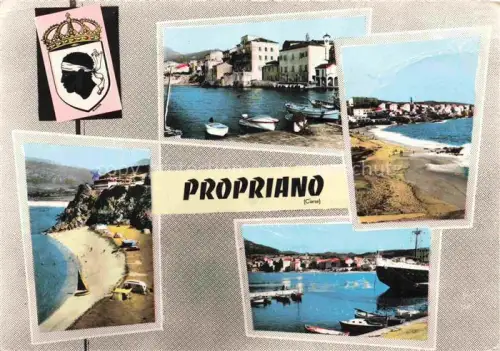 AK / Ansichtskarte Propriano SARTENE 2A Corse-du-Sud Hafen Strand Boote Haeuser Kueste Bucht Wappen-Korsika
