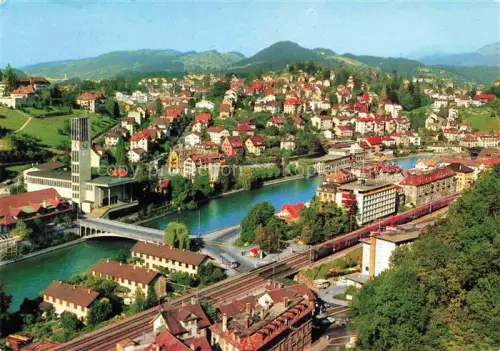 AK / Ansichtskarte LUZERN  LU St-Karli-Quartier Kirche Reuss Bruecke Bahnhof Stadtansicht Huegel