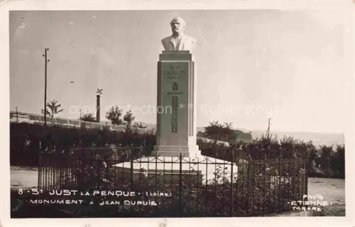AK / Ansichtskarte St-Just-la-Pendue ROANNE 42 Loire Monument-Jean-Dupuis Bueste Denkmal Sockel Eisengitter Buesche