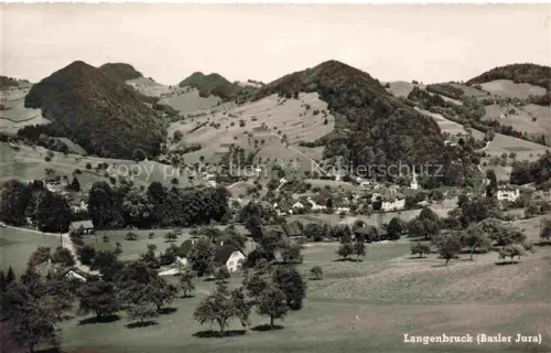 AK / Ansichtskarte Langenbruck  Waldenburg BL Dorf Jurahuegel Kirche Panorama Waelder Wiesen Haeuser
