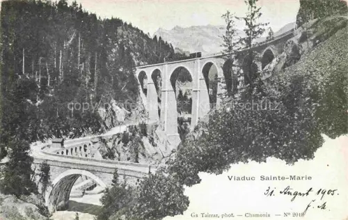 AK / Ansichtskarte Piralotaz Viaduc-Sainte-Marie Eisenbahnviadukt Bruecke Bergbahn Felsen Wald Gebirge