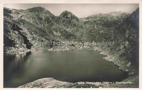 AK / Ansichtskarte Tomasee Toma-See Sedrun Surselva GR Toma-See Bergsee Berge Felsen Rheinquelle Alpensee