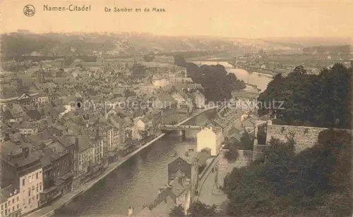 AK / Ansichtskarte Namen Namur Belgie Citadel Samber Maas Flusstal Stadtpanorama Bruecke
