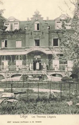 AK / Ansichtskarte LIEGE  Luettich Luik Belgie Thermes-Liégeois Badehaus Jugendstil Garten Stuehle