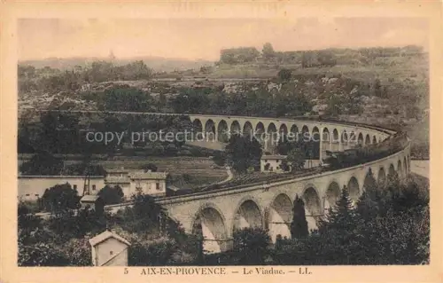 AK / Ansichtskarte AIX-EN-PROVENCE 13 Bouches-du-Rhone Viaduc Eisenbahnviadukt Bogen Landschaft Baeume Haeuser