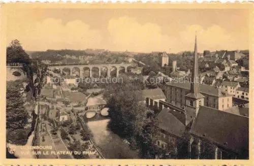 AK / Ansichtskarte LUXEMBOURG  Luxemburg Plateau-du-Rham Viadukt Alzette Fluss Kirche Altstadt Felsen