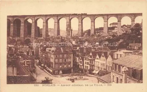 AK / Ansichtskarte MORLAIX 29 Finistere Viadukt Altstadt Kirchturm Fachwerkhaeuser Stadtansicht Daecher