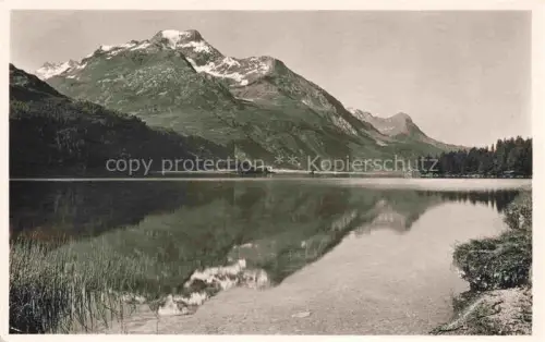 AK / Ansichtskarte Silser-See Silsersee Maloja GR Silser-See Piz-della-Margna Berge Spiegelung See Wald Ober-Engadin