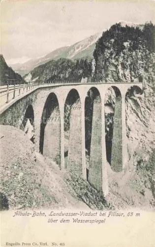 AK / Ansichtskarte Filisur Albula GR Albula-Bahn Landwasser-Viaduct Viadukt Eisenbahn Berge Schlucht