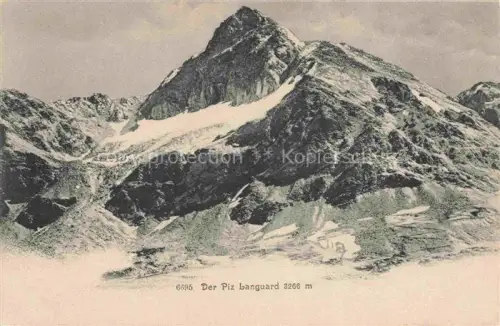 AK / Ansichtskarte Piz Languard 3262m St Moritz GR Piz-Languard Gipfel Gletscher Schnee Felsen Berge Engadin