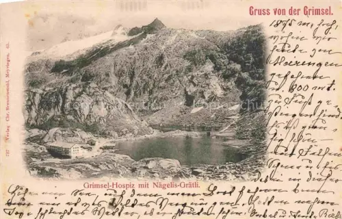 AK / Ansichtskarte Grimsel Hospiz Grimsel-Hospiz Naegelis-Graetli See Berge Felsen Grimselpass Alpen