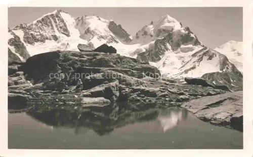 AK / Ansichtskarte Fuorcla Surlej Fourcla 2755m GR Fuorcla-Surley Piz-Bernina Scerscen Roseg Bergsee Felsen Schnee Berghaus Engadin