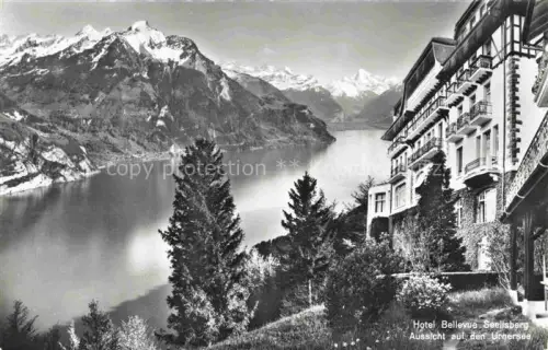 AK / Ansichtskarte Seelisberg UR Hotel-Bellevue Urnersee Vierwaldstaettersee Berge Wald Seeblick