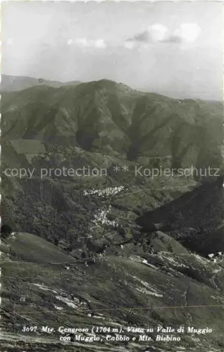 AK / Ansichtskarte Muggio Valle Muggio Mendrisio TI Valle-di-Muggio Mte-Generoso Mte-Bisbino Cabbio Luftaufnahme Berge Tal Doerfer