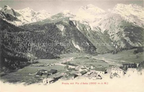 AK / Ansichtskarte Preda Albula GR Piz-d Aela Bergdorf Tal Berge Wald Schnee Wiesen