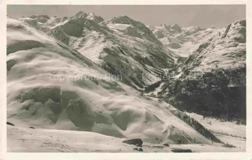 AK / Ansichtskarte Rosegtal GR Berninagruppe Schnee Hochgebirge Tal Gletscher Winterlandschaft Bergkamm