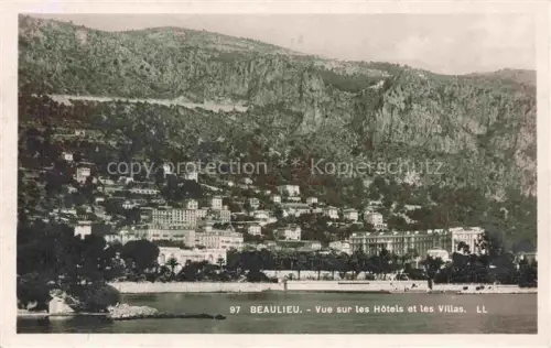 AK / Ansichtskarte Beaulieu-sur-Mer 06 Vue-sur-les-Hôtels-et-les-Villas Hotels Villen Kueste Berge Mittelmeer Palmen