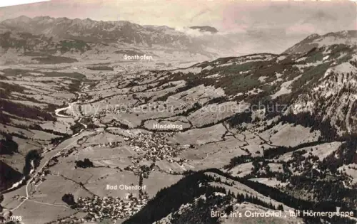 AK / Ansichtskarte HINDELANG Oberallgaeu Bayern Ostrachtal Hoernergruppe Sonthofen Bergtal Alpen Luftbild Allgaeu Bad-Oberdorf