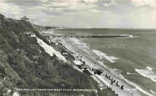 AK / Ansichtskarte BOURNEMOUTH UK Pier West-Cliff Strand Meer Lift Promenade Strandkoerbe