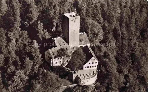 AK / Ansichtskarte BAD LIEBENZELL BW Burg-Liebenzell Schwarzwald Fliegeraufnahme Bergfried Wald Turmburg