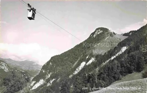 AK / Ansichtskarte Morschach SZ Luftseilbahn Morschach-Stoos Seilbahn Berglandschaft Wald Berggipfel